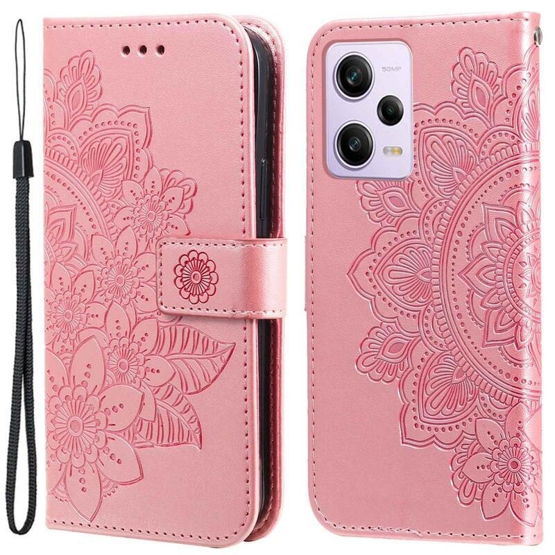 Mandala könyv tok Xiaomi Redmi Note 12 Pro 5G/Poco X5 Pro 5G - rózsaszínű
