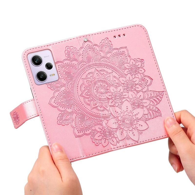 Mandala könyv tok Xiaomi Redmi Note 12 Pro 5G/Poco X5 Pro 5G - rózsaszínű