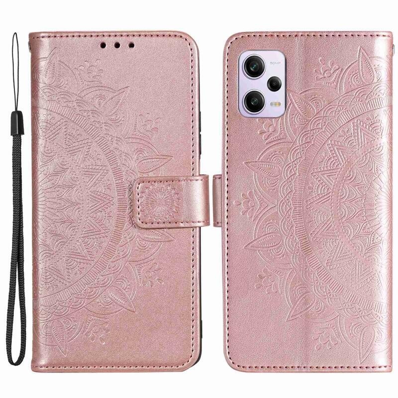 Mandala könyv tok Xiaomi Redmi Note 12 Pro+ 5G - rózsa arany
