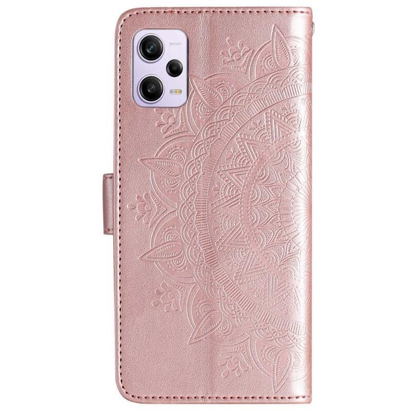Mandala könyv tok Xiaomi Redmi Note 12 Pro+ 5G - rózsa arany