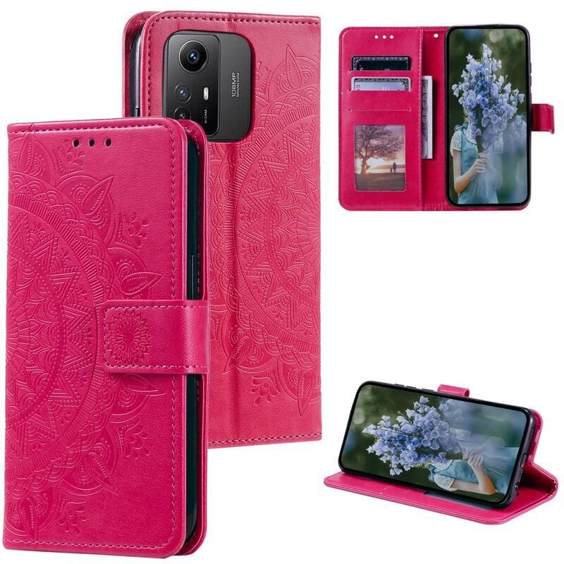 Mandala könyv tok a Xiaomi Redmi Note 12S-hez - rózsaszínű