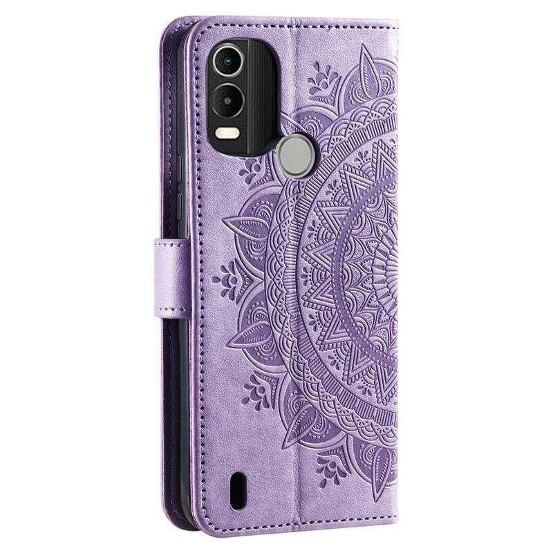 Mandala pénztárca tok Nokia C21 Plus készülékhez - lila