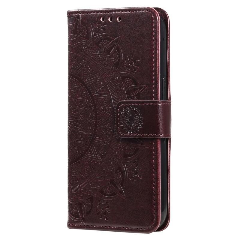 Mandala pénztárca tok Nokia C21 Plus készülékhez - barna