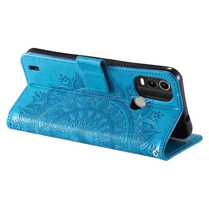 Mandala pénztárca tok Nokia C21 Plus készülékhez - kék