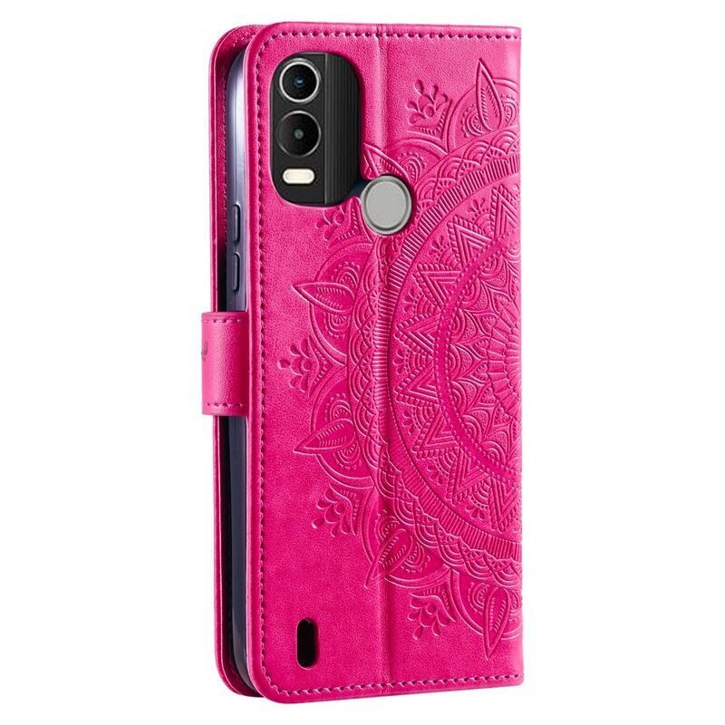 Mandala pénztárca tok Nokia C21 Plus készülékhez - rózsaszínű