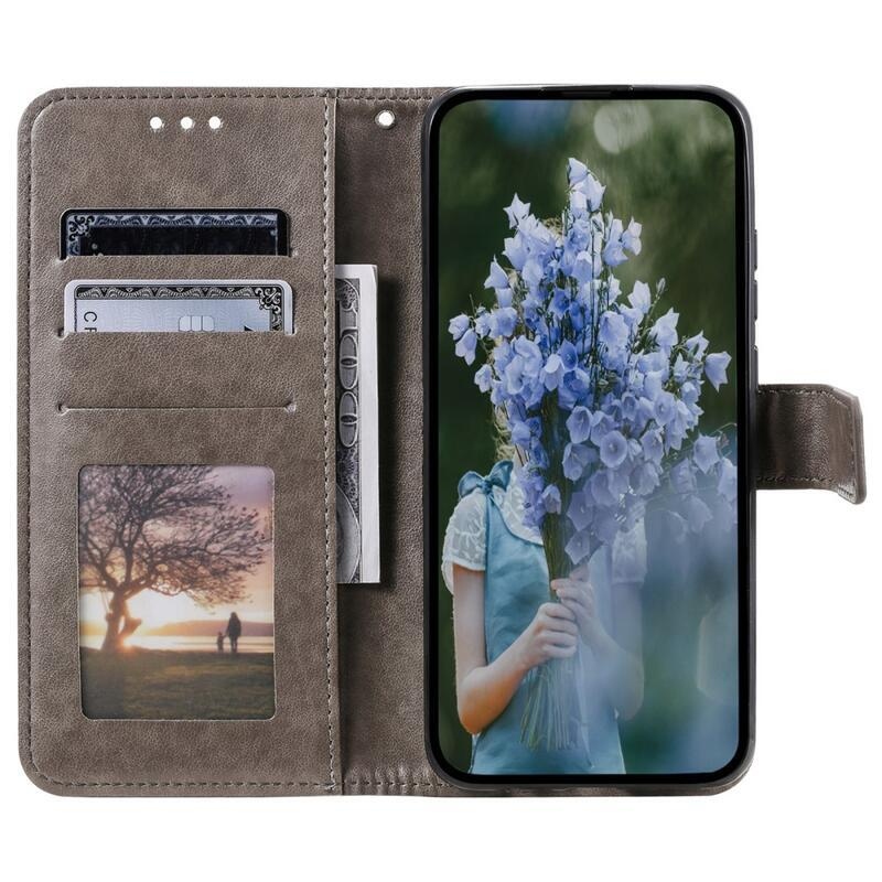 Mandala pénztárca tok a Nokia C21 Plus készülékhez - szürke