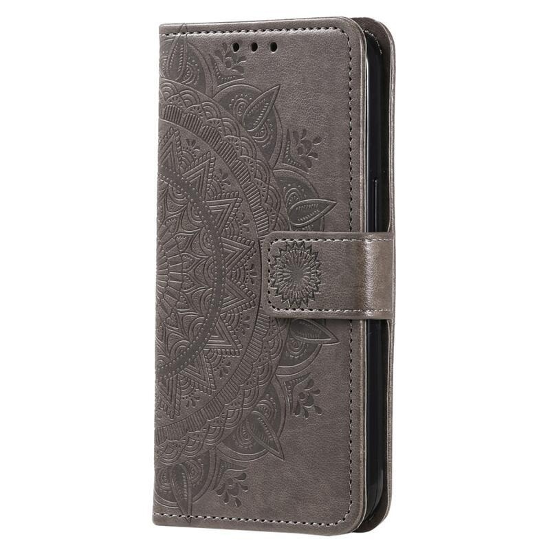 Mandala pénztárca tok a Nokia C21 Plus készülékhez - szürke