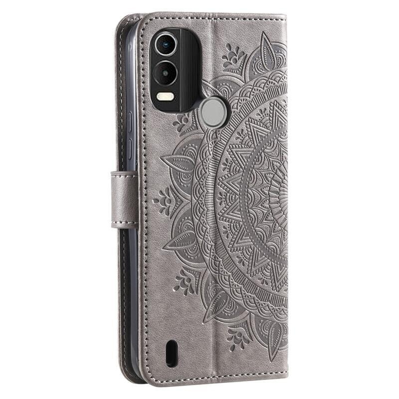 Mandala pénztárca tok a Nokia C21 Plus készülékhez - szürke