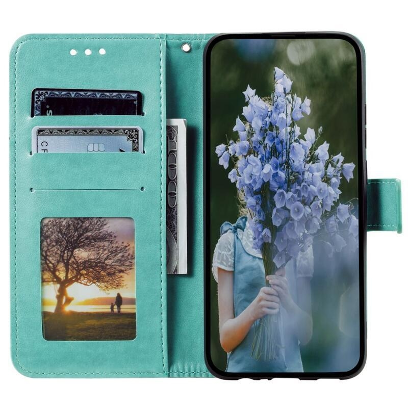 Mandala pénztárca tok a Nokia C21 Plus készülékhez - zöld