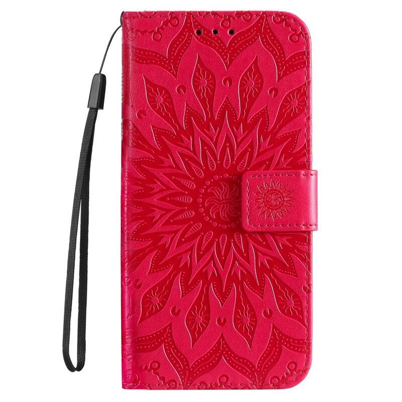 Mandala PU bőr pénztárca tok Huawei Nova 9/Honor 50 - piros