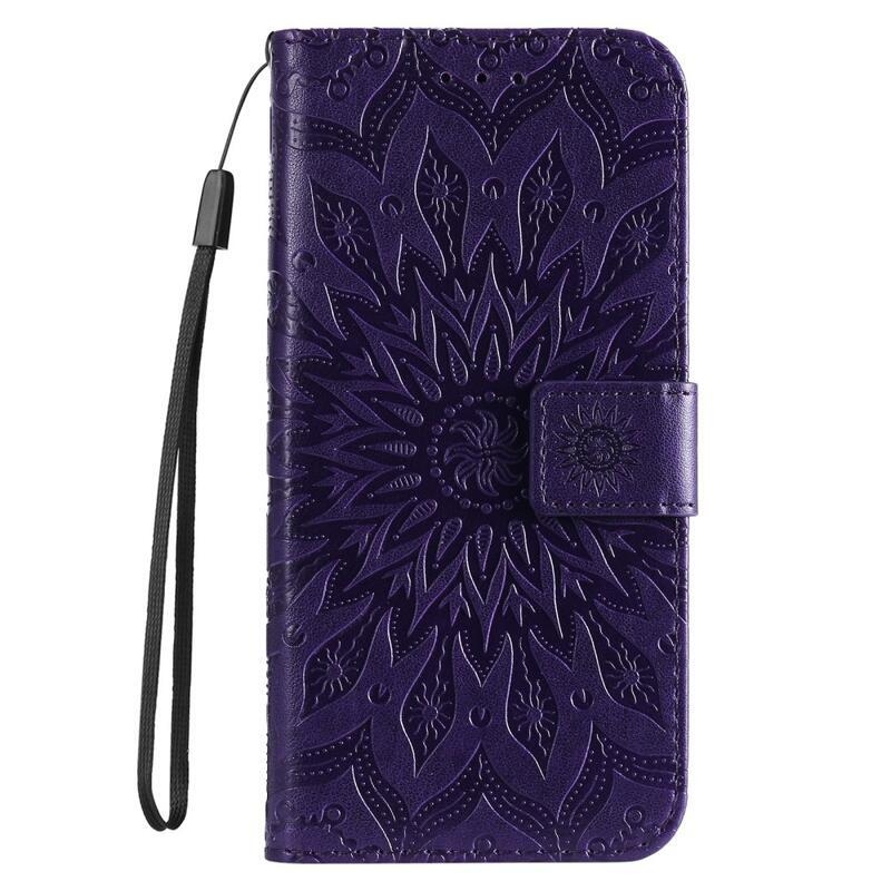 Mandala PU bőr pénztárca tok a Huawei Nova 9/Honor 50 számára - lila