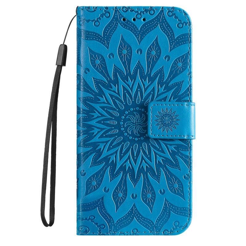 Mandala PU bőr pénztárca tok Huawei Nova 9/Honor 50 - kék