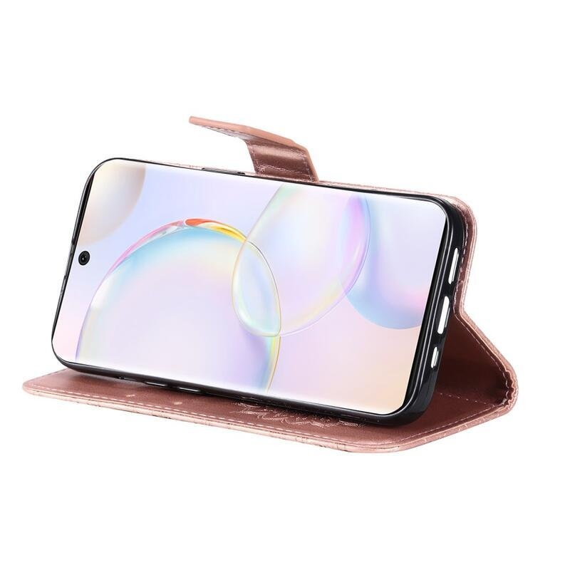 Mandala PU bőr pénztárca tok Huawei Nova 9/Honor 50 - rózsa arany