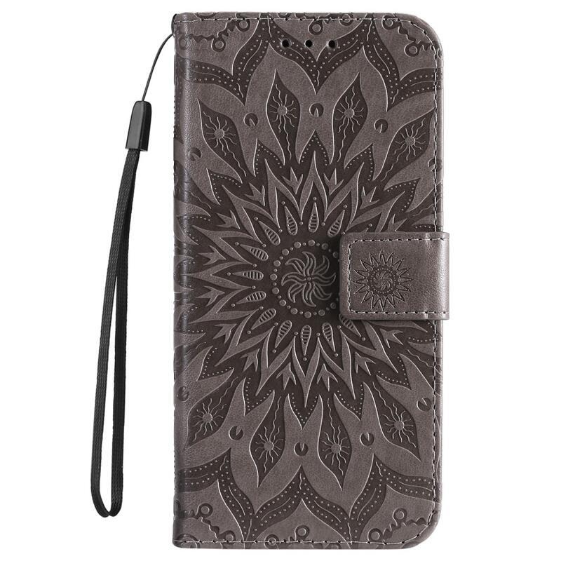 Mandala PU bőr pénztárca tok a Huawei Nova 9/Honor 50 számára - szürke