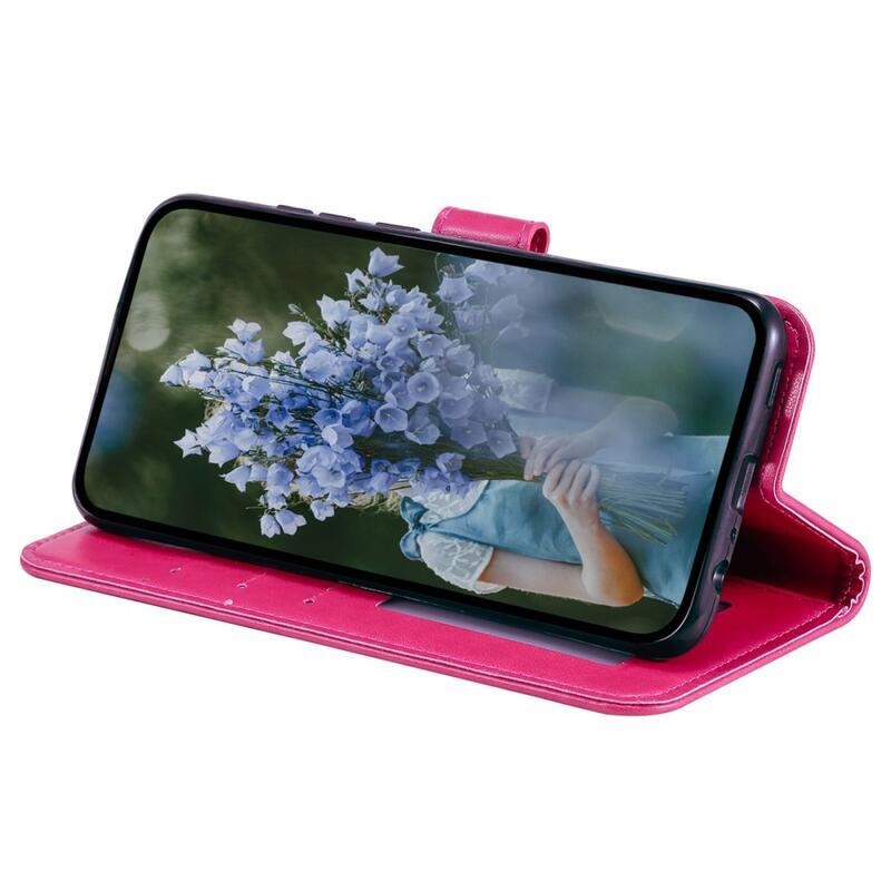 Mandala PU bőr pénztárca tok Samsung Galaxy M13 4G - rózsaszínű