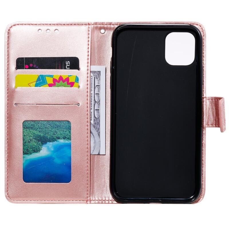 Mandala PU bőr pénztárca tok Xiaomi Mi 11-hez - rózsa arany