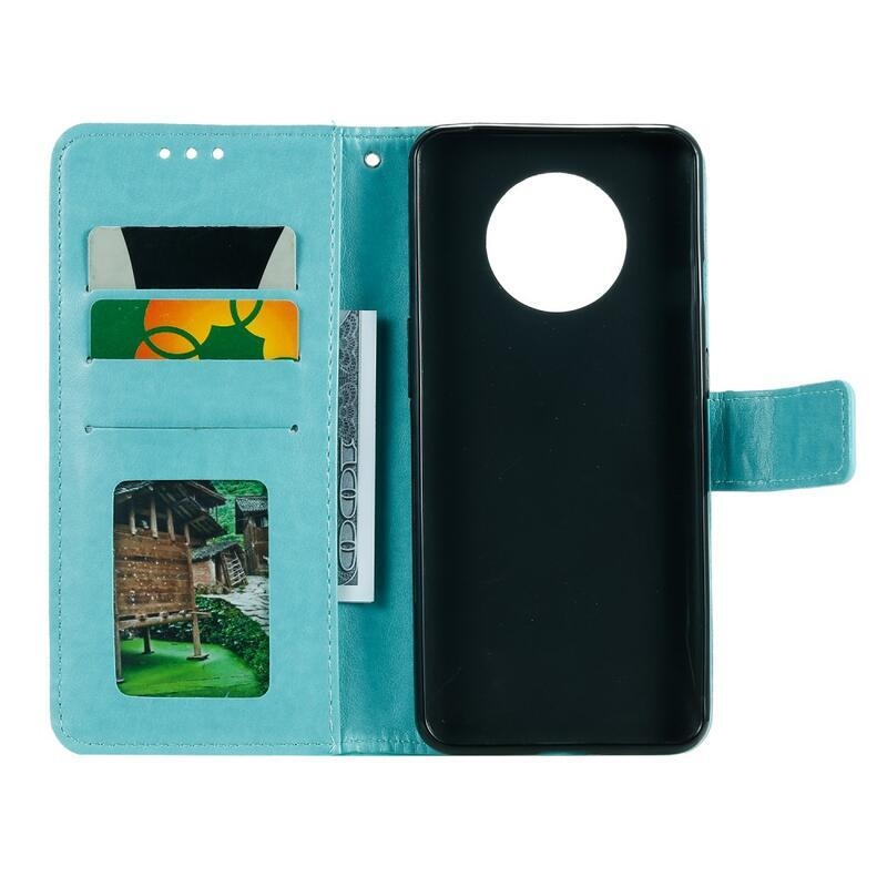 Mandala PU bőr pénztárca tok Xiaomi Redmi Note 9T 5G-hez - zöld