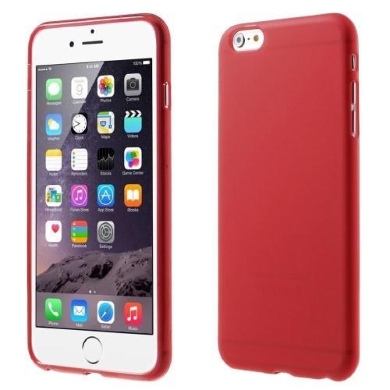 Matt zselés tok iPhone 6s Plus és 6 Plus készülékhez - piros