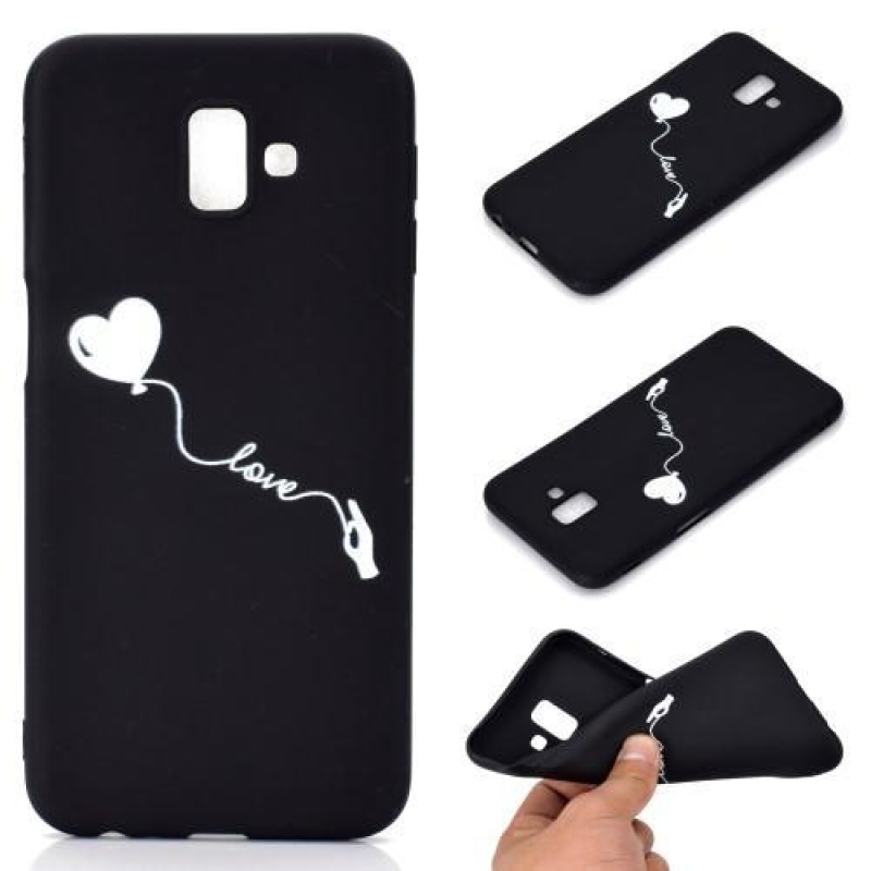 Matt zselés tok mobil Samsung Galaxy J6 Plus - szív és szerelem