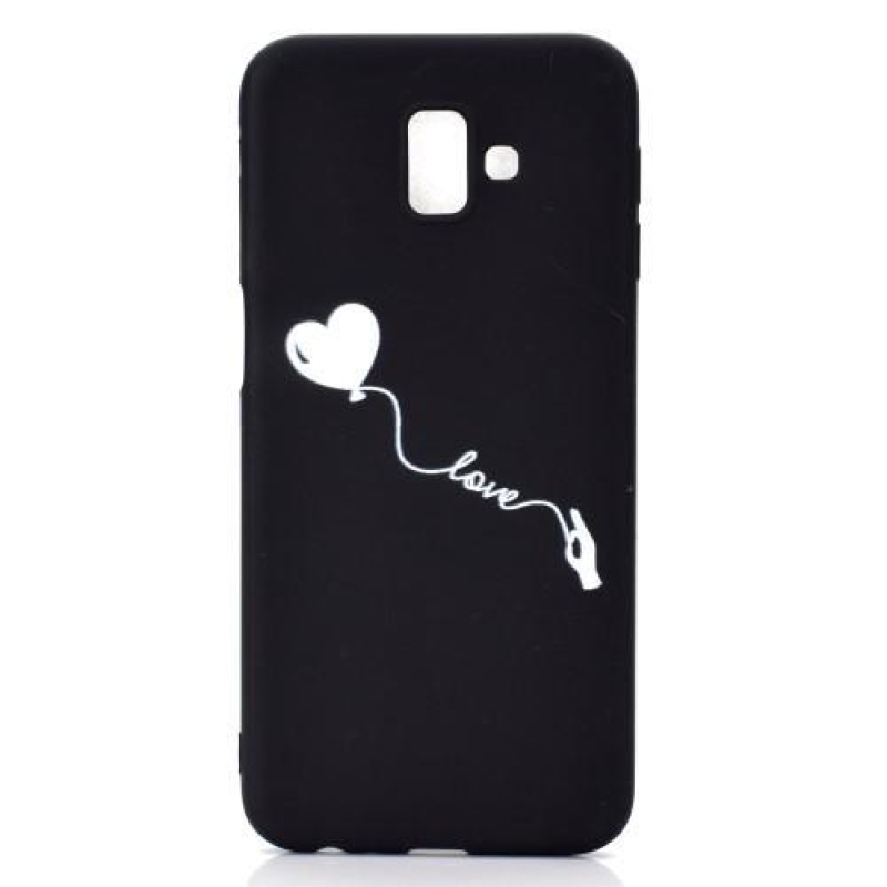 Matt zselés tok mobil Samsung Galaxy J6 Plus - szív és szerelem