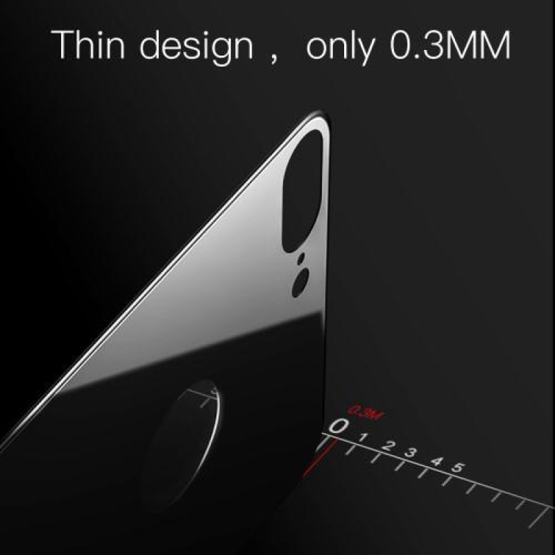 Matt hátsó 3D edzett üveg iPhone 7 Plus és 8 Plus készülékhez - fekete