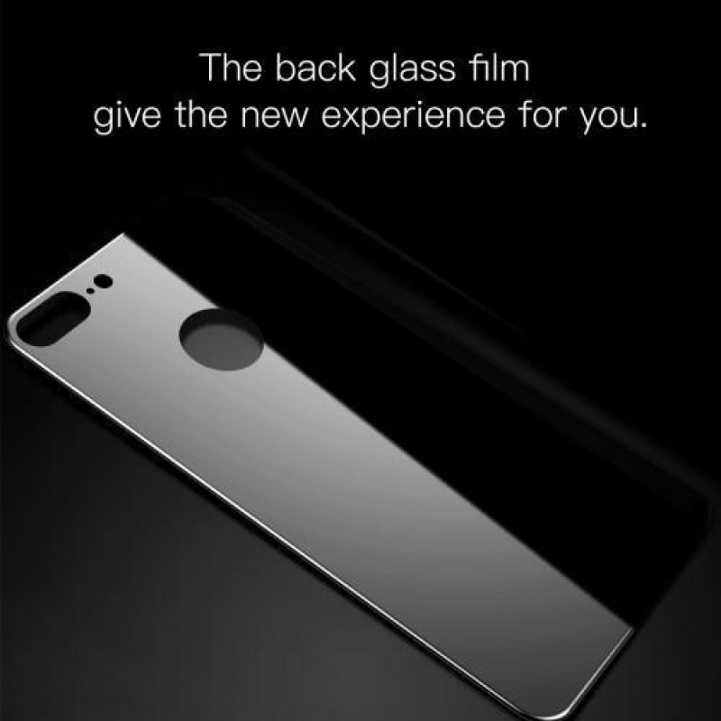 Matt hátsó 3D edzett üveg iPhone 7 Plus és 8 Plus készülékhez - fekete