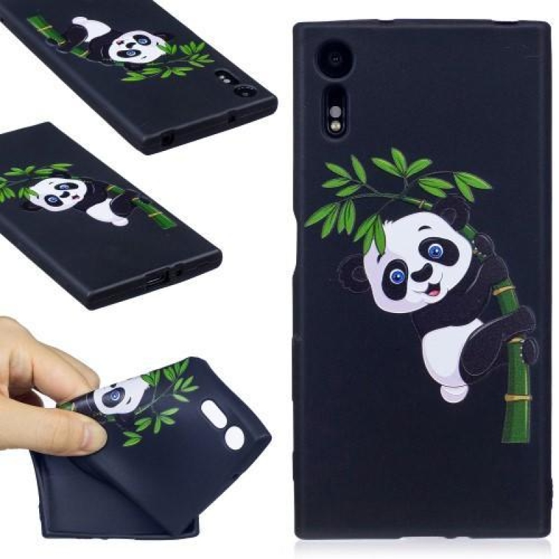 Matty zselés tok Sony Xperia XZ-hez - panda a bambuszon