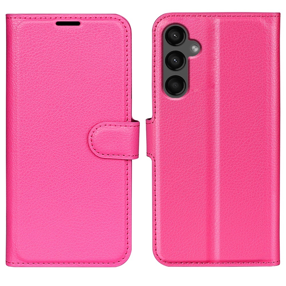 Litchi könyv tok Samsung Galaxy A15 4G/5G - rózsaszín - rózsa