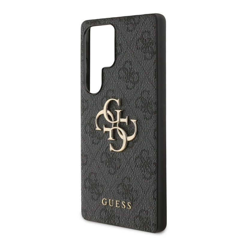 Guess PU 4G fém logós hátlap Samsung Galaxy S25 Ultra szürke
