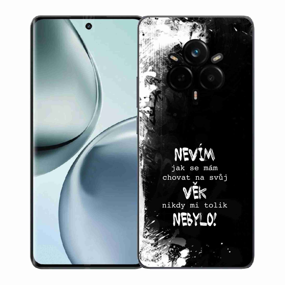 Gél borító mmCase a Realme 14 Pro 5G készülékhez - vicces szöveg 14 fekete háttér