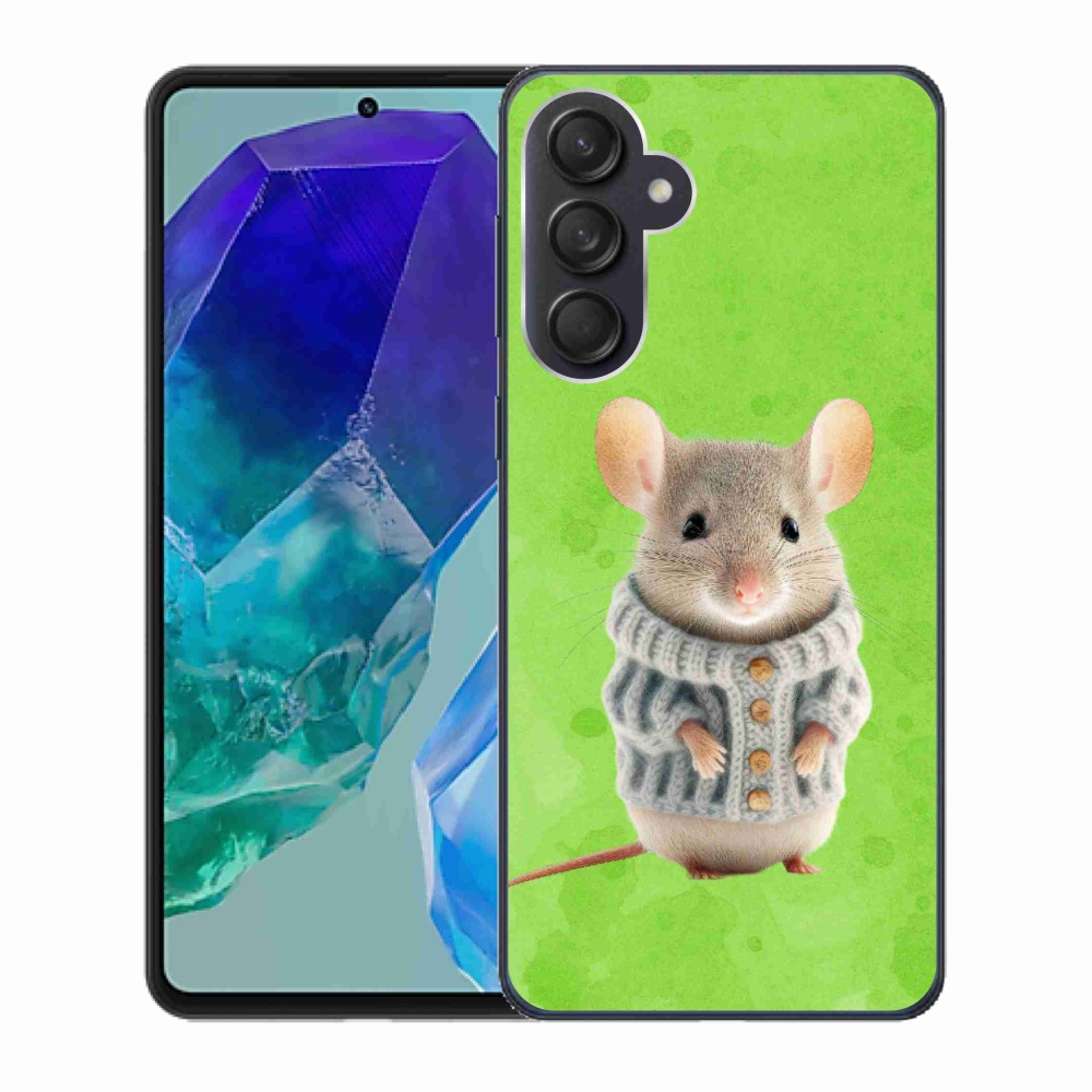 Zselés borítás mmCase Samsung Galaxy M55 5G - egér pulóverben