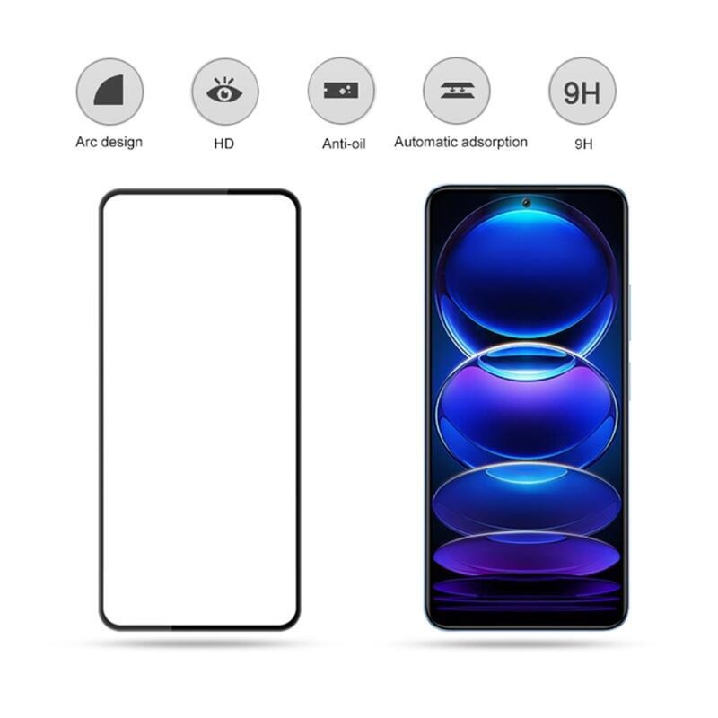 MCL teljes képernyő edzett üveg Xiaomi Redmi Note 12 Pro+ 5G - fekete