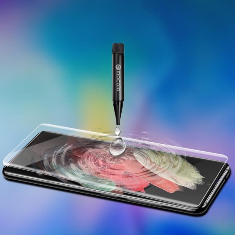 MCL teljes képernyő edzett üveg (UV fény) Samsung Galaxy S22 Ultra 5G készülékhez