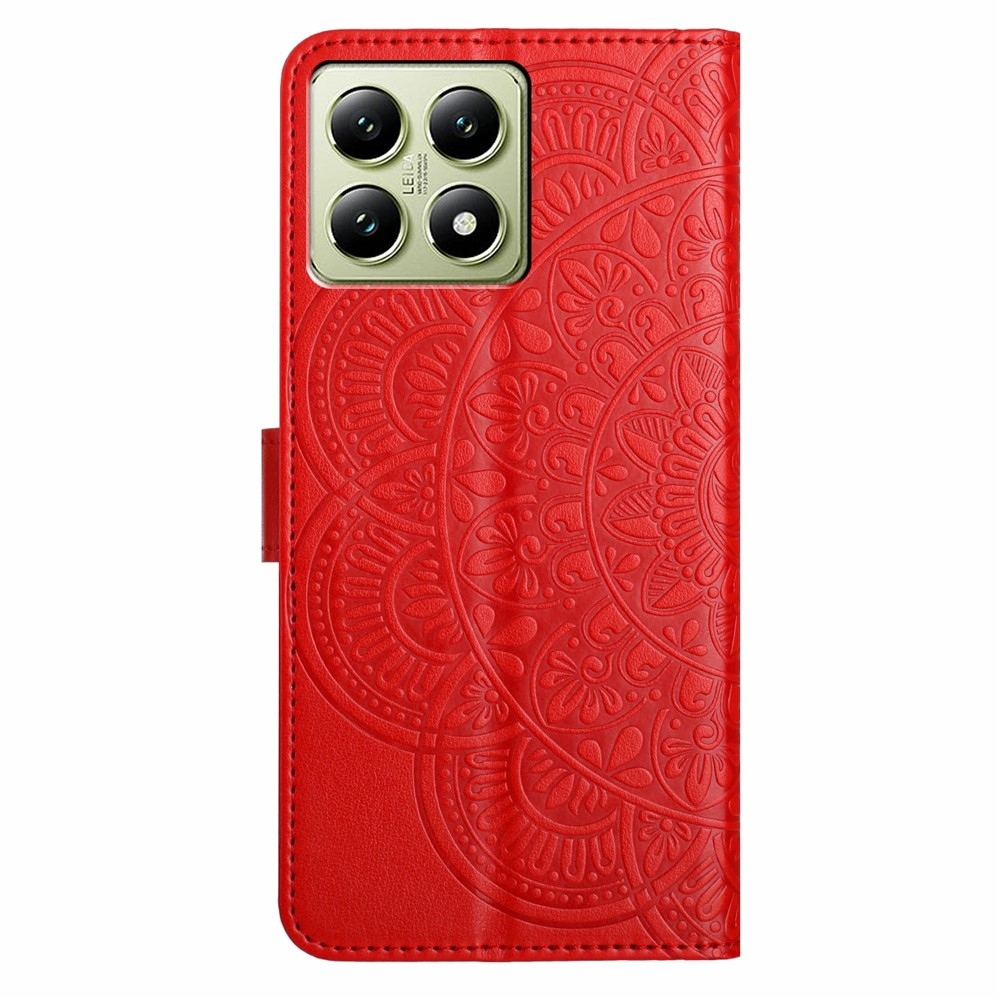Mandala könyv tok Xiaomi 15T Pro-hoz - piros