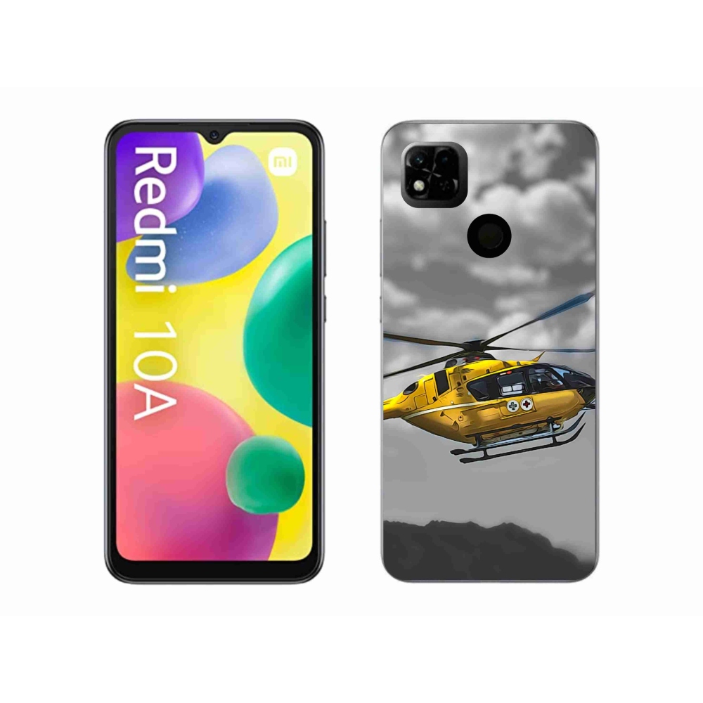 Gél borítás mmCase a Xiaomi Redmi 10A számára - sárga helikopter