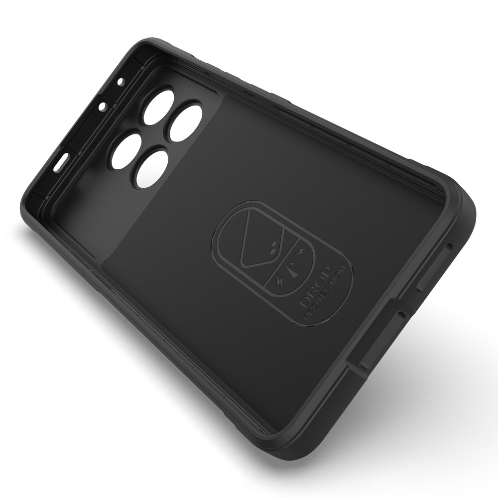 Rugg tartós gél tok a Xiaomi Poco X6 Pro 5G számára - fekete
