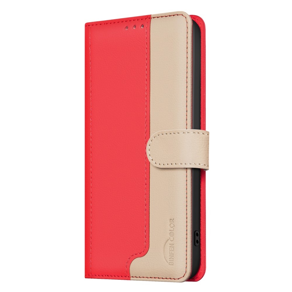 BNF DUO könyvtáska Xiaomi Redmi Note 14 Pro - piros