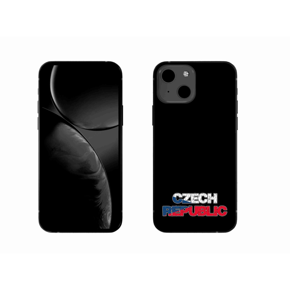 Zselés borítás mmCase iPhone 13 6.1 - Csehország fekete háttérrel