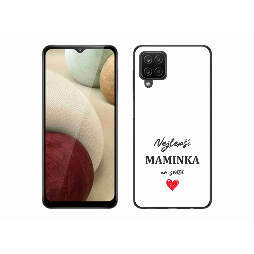 Gél borítás mmCase Samsung Galaxy A12 - legjobb anya 1 fehér háttér