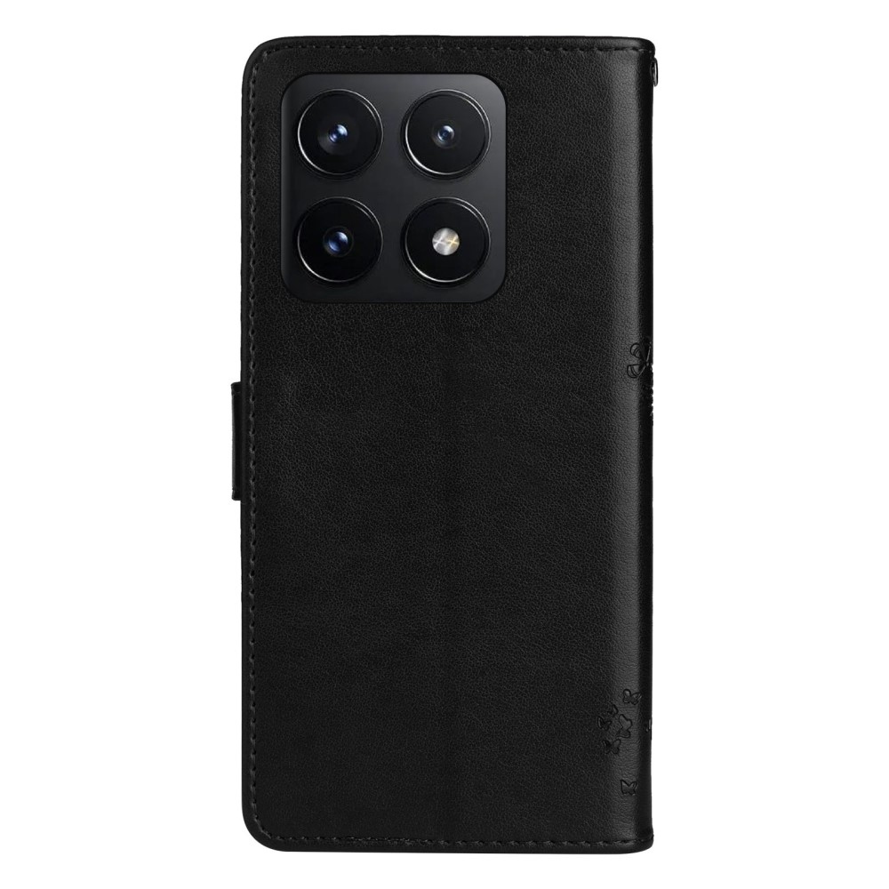 Fák könyv tok Xiaomi 14T-hez - fekete