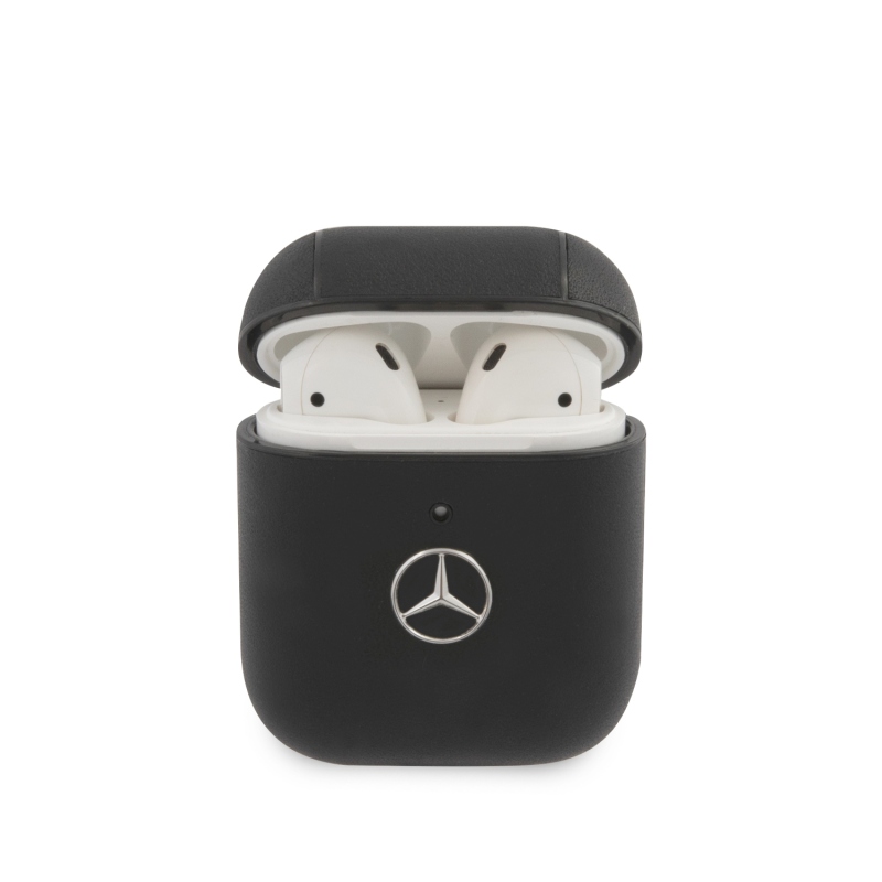 Mercedes bőrtok AirPods 1/2 Fekete
