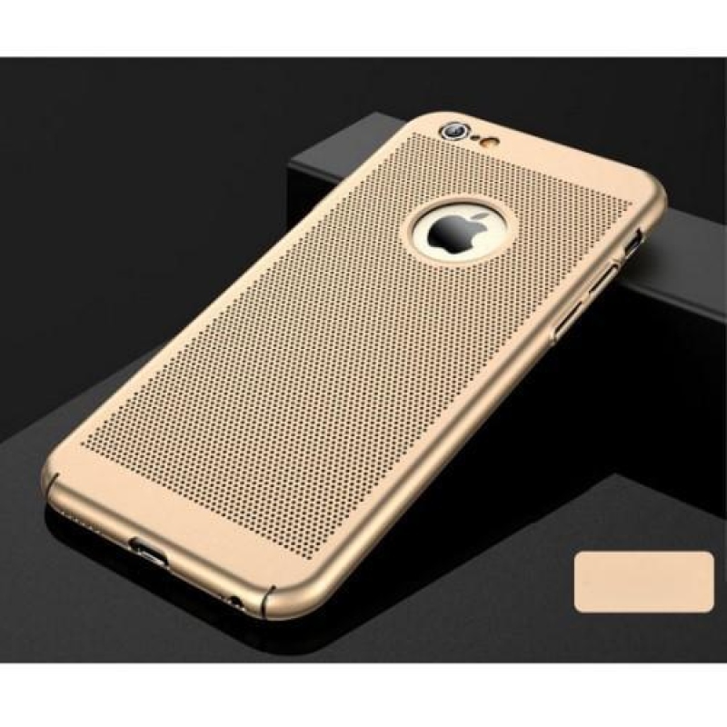 Hálós műanyag tok iPhone 6 Plus és iPhone 6s Plus készülékhez - arany színben