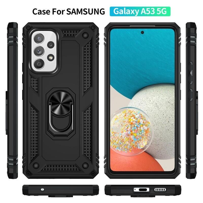 Fémálló hibrid borítás Samsung Galaxy A53 5G készülékhez - fekete