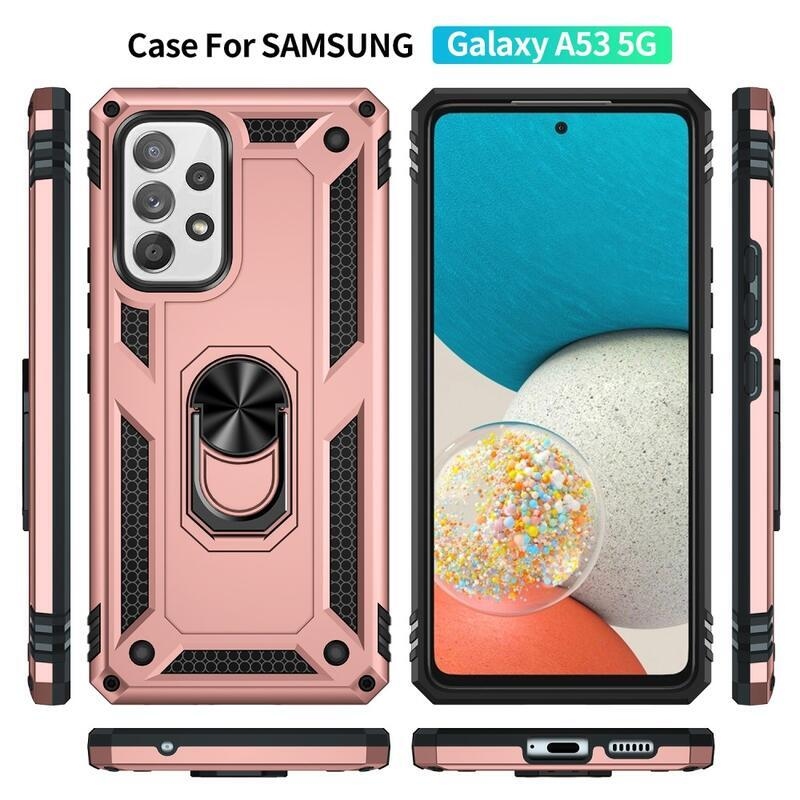 Fémálló hibrid borítás Samsung Galaxy A53 5G készülékhez - rózsa arany