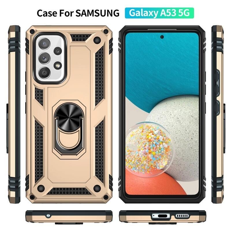Fémálló hibrid borítás Samsung Galaxy A53 5G készülékhez - arany színben