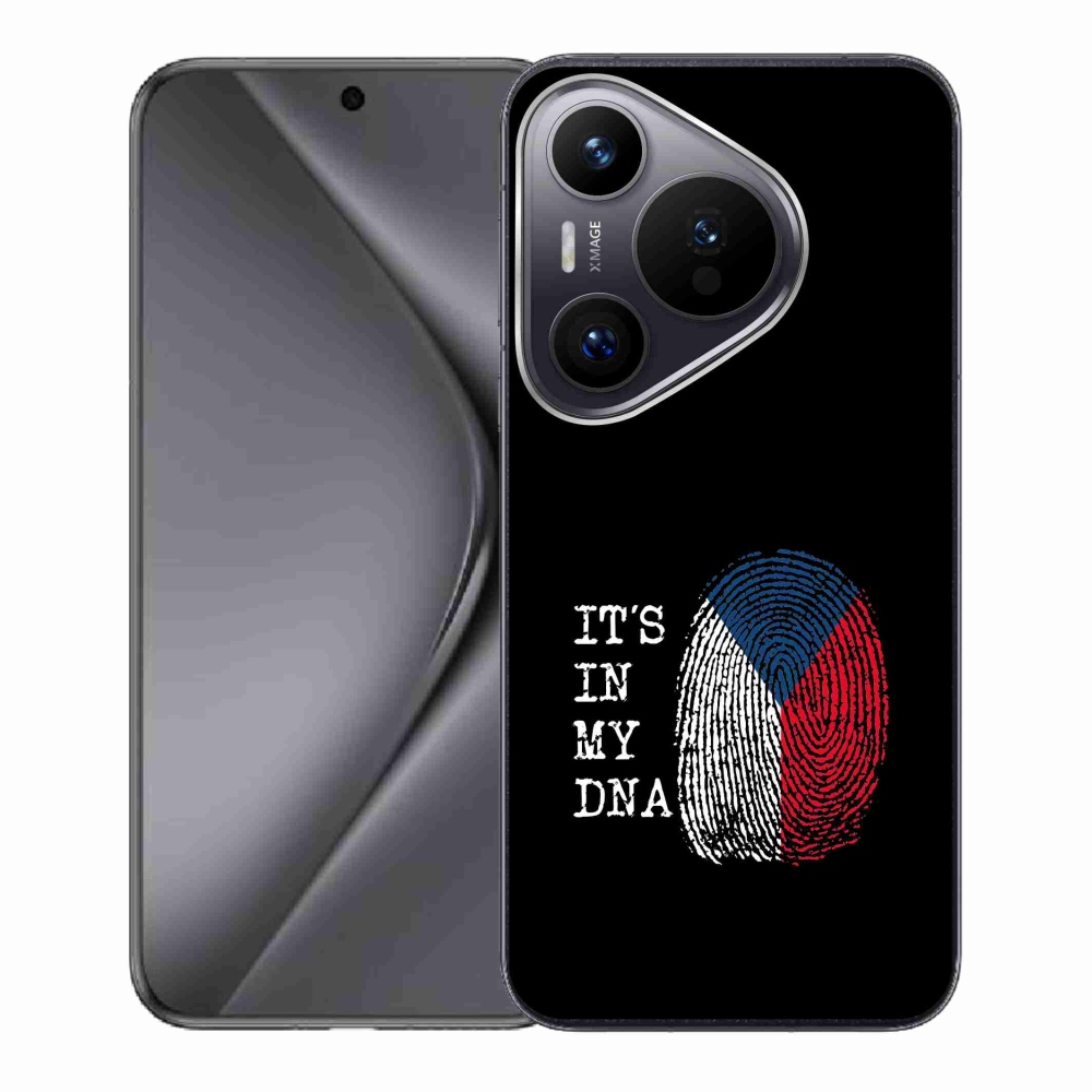 Gél borító mmCase a Huawei Pura 70 - zászló ujjlenyomat fekete háttérrel