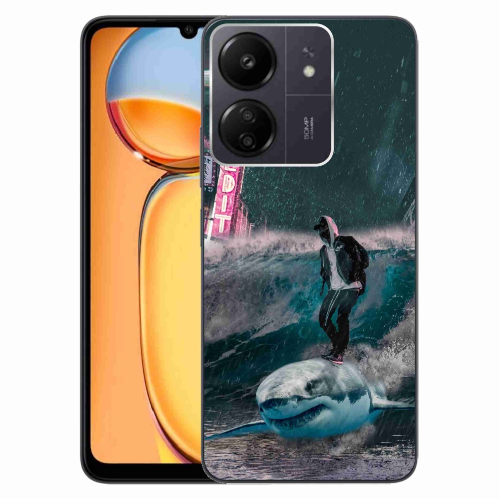 Gél borítás mmCase a Xiaomi Poco C65/Redmi 13C-hez - cápa