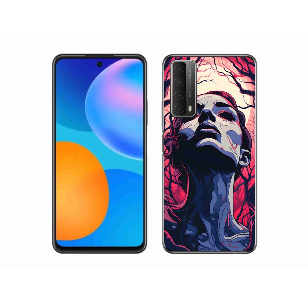 Gél borítás mmCase a Huawei P Smart (2021) - absztrakt arc