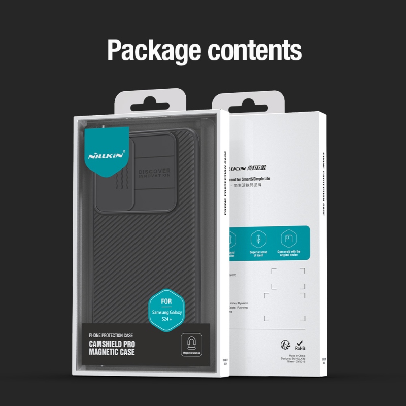 Nillkin CamShield PRO mágneses hátlap a Samsung Galaxy S24+ készülékhez Fekete