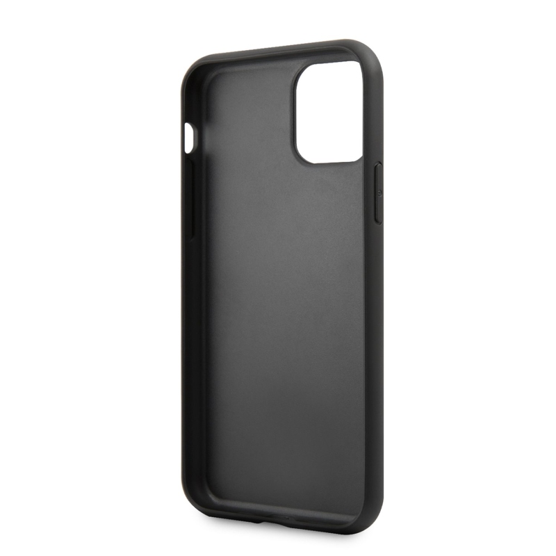 Karl Lagerfeld PU Saffiano Karl és Choupette NFT hátlap iPhone 11-hez Fekete